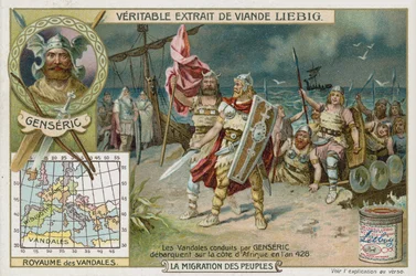 I Vandali guidati da Genserico sbarcano sulla costa dell